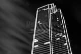 Green Outline Building Black and White Horizontal Green Outline Building black and white