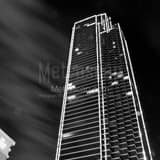 Green Outline Building Black and White Square Green Outline Building black and white