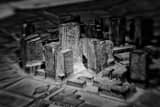 Miniature Dallas Skyline Black and White Horizontal Miniature Dallas Skyline black and white