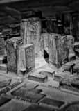Miniature Dallas Skyline Black and White Vertical Miniature Dallas Skyline black and white