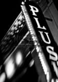 Plush Night Club Sign Black and White Vertical Plush Night Club Sign black and white