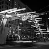 Dayton Ohio Flyover Sculpture Black and White Square Dayton Ohio Flyover Sculpture black and white
