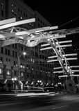 Dayton Ohio Flyover Sculpture Black and White Vertical Dayton Ohio Flyover Sculpture black and white