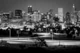Denver Skyline Black and White Horizontal Denver Skyline black and white