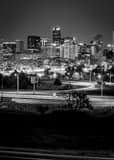 Denver Skyline Black and White Vertical Denver Skyline black and white