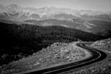 Hairpin Turn Mt Evans Road Black and White Horizontal Hairpin Turn Mt Evans Road black and white