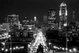 Downtown Des Moines City Skyline Black and White Horizontal Downtown Des Moines City Skyline black and white