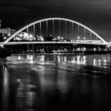 Neil Smith Bridge Over Des Moines River Black and White Square Neil Smith Bridge Over Des Moines River black and white