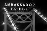 The Ambassador Bridge black and white Pictures Horizontal The Ambassador Bridge black and white Pictures