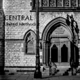 Central United Methodist Church Foxtown Black and White Square Central United Methodist Church Foxtown black and white