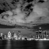 Detroit Skyline Black and White Square Detroit Skyline black and white