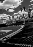 Detroit Skyline From Comerica Park Black and White Vertical Detroit Skyline From Comerica Park black and white