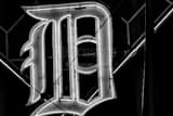 Detroit Tigers D Black and White Horizontal Detroit Tigers D black and white