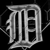Detroit Tigers D Black and White Square Detroit Tigers D black and white