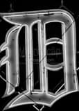 Detroit Tigers D Black and White Vertical Detroit Tigers D black and white