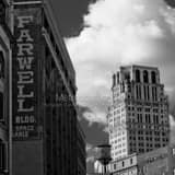 Farwell Building Broderick Tower Black and White Square Farwell Building Broderick Tower black and white