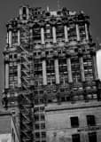 Fire Escape On Book Tower Black and White Vertical Fire Escape On Book Tower black and white