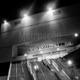 Gordie Howe Entrance Joe Louis Arena Black and White Square Gordie Howe Entrance Joe Louis Arena black and white
