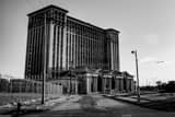 Michigan Central Train Station Black and White Horizontal Michigan Central Train Station black and white