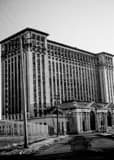 Michigan Central Train Station Black and White Vertical Michigan Central Train Station black and white