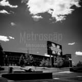 Michigan Stadium Alumni Plaza Black and White Square Michigan Stadium Alumni Plaza black and white