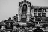 Top Book Tower Black and White Horizontal Top Book Tower black and white