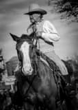A Fort Worth Tx Cowboy Black and White Vertical A Fort Worth Tx Cowboy black and white