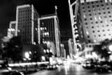 Blurry Shot Of Downtown Fort Worth Black and White Horizontal Blurry Shot Of Downtown Fort Worth black and white
