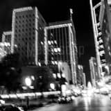 Blurry Shot Of Downtown Fort Worth Black and White Square Blurry Shot Of Downtown Fort Worth black and white