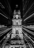 Close Up Of Tarrant County Courthouse Black and White Vertical Close Up Of Tarrant County Courthouse black and white