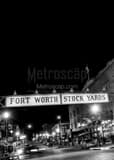 Fort Worth Stockyards Black and White Vertical Fort Worth Stockyards black and white