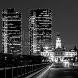 Fort Worth Texas Skyline Black and White Square Fort Worth Texas Skyline black and white