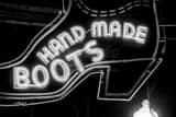 Leddys Handmade Boots And Saddles Black and White Horizontal Leddys Handmade Boots And Saddles black and white