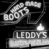 Leddys Handmade Boots And Saddles Black and White Square Leddys Handmade Boots And Saddles black and white