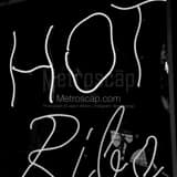 Risckys Hot Ribs Black and White Square Risckys Hot Ribs black and white