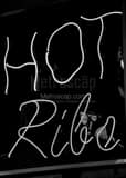 Risckys Hot Ribs Black and White Vertical Risckys Hot Ribs black and white
