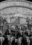 Sundance Square Mural Black and White Vertical Sundance Square Mural black and white