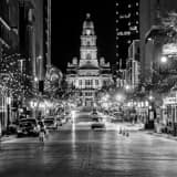 Tarrant County Courthouse Black and White Square Tarrant County Courthouse black and white