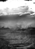 Snow Squall In Grand Canyon Black and White Vertical Snow Squall In Grand Canyon black and white