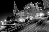 Downtown Hartford Skyline From American Row Black and White Horizontal Downtown Hartford Skyline From American Row black and white