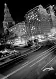 Downtown Hartford Skyline From American Row Black and White Vertical Downtown Hartford Skyline From American Row black and white