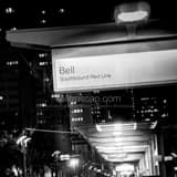 Bell Station Red Line Metro Black and White Square Bell Station Red Line Metro black and white