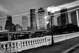 Downtown Houston At Dusk Black and White Horizontal Downtown Houston At Dusk black and white