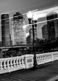 Downtown Houston At Dusk Black and White Vertical Downtown Houston At Dusk black and white