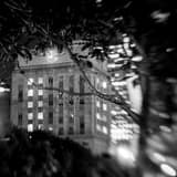 Houston City Hall Clock Black and White Square Houston City Hall Clock black and white
