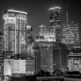 Houston Cityscape Black and White Square Houston Cityscape black and white