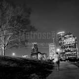 Houston Cityscape Buffalo Bayou Black and White Square Houston Cityscape Buffalo Bayou black and white