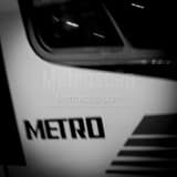 Houston Metro Light Rail Black and White Square Houston Metro Light Rail black and white