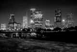 Houston Skyline Black and White Horizontal Houston Skyline black and white