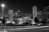 Houston Skyline Black and White Horizontal Houston Skyline black and white